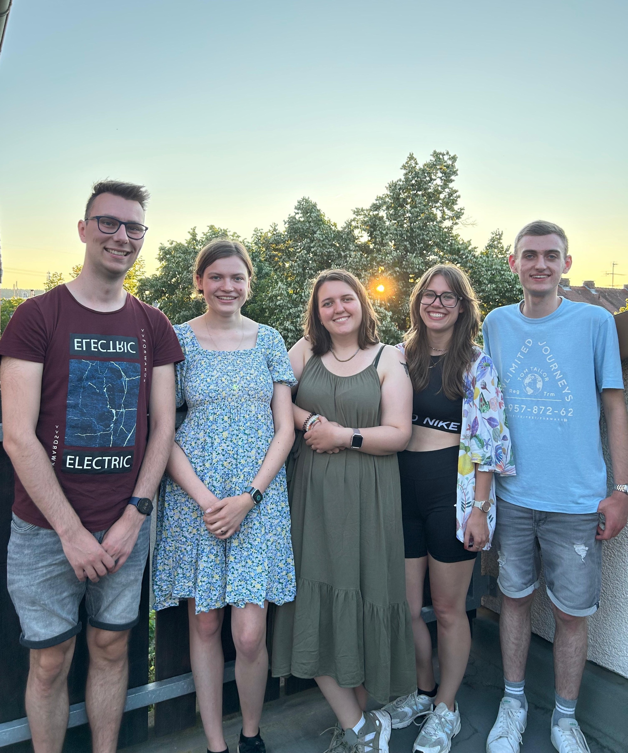 v.l. Alexander Dittrich, Franziska Brucker, Christin Hitschfel, Eileen Weiß und Lukas Dunkel